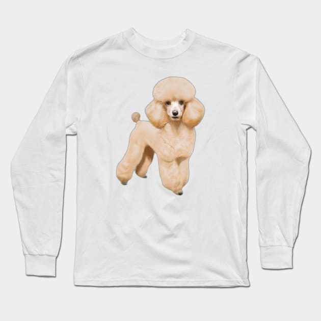 Cute Poodle Drawing Long Sleeve T-Shirt by Play Zoo